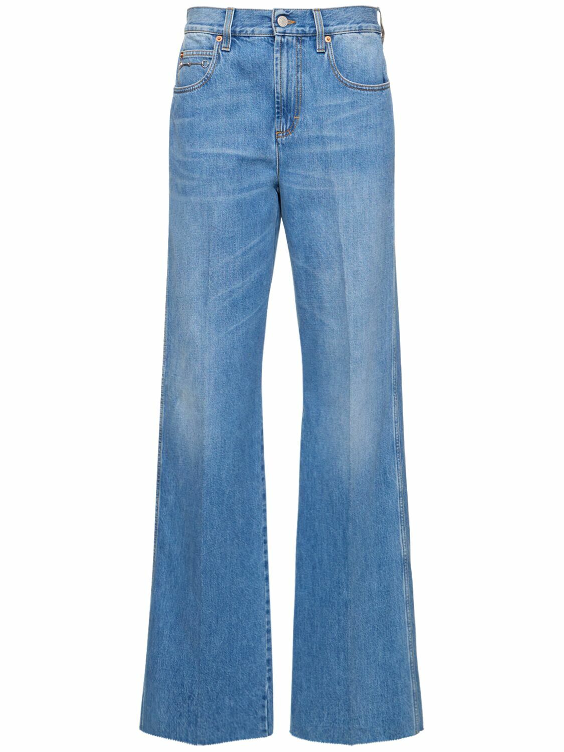 GUCCI - Washed Cotton Denim Jeans Gucci