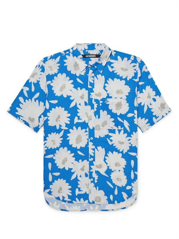 Photo: Jacquemus - Floral-Print Voile Shirt - Blue