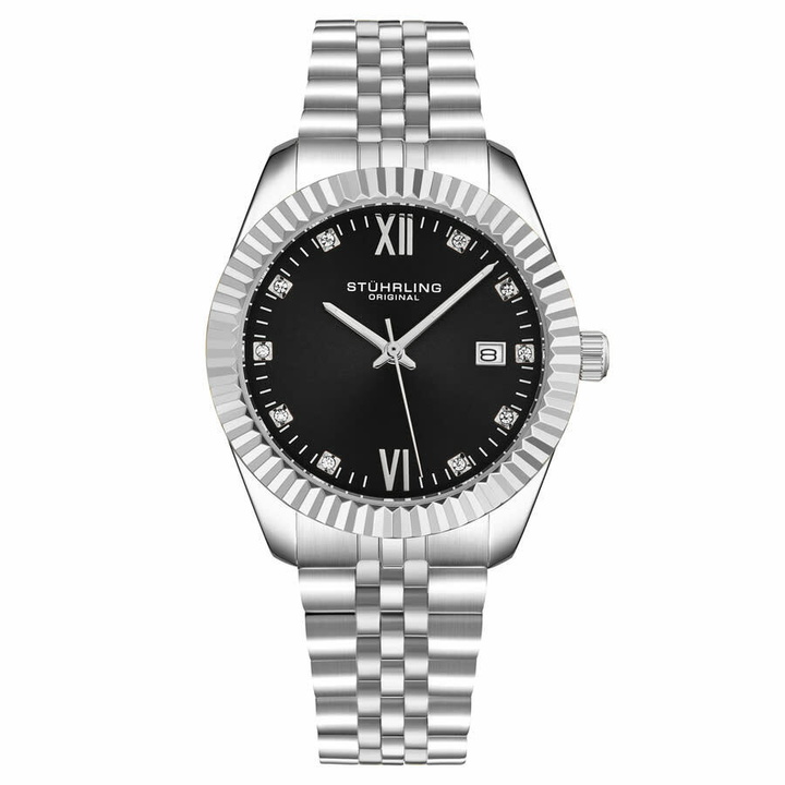 Photo: Stuhrling Original Symphony Quartz Black Dial Ladies Watch M17178