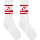 Nike Three-Pack White Everyday Essential Crew Socks