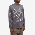 Stone Island Shadow Project Men's Long Sleeve Printed T-Shirt in Blue Grey