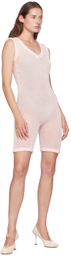 Isa Boulder Pink Armor Chain Jumpsuit