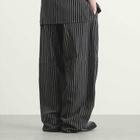 Willy Chavarria Men's Toluca Pinstripe Pant in Black/White Stripe
