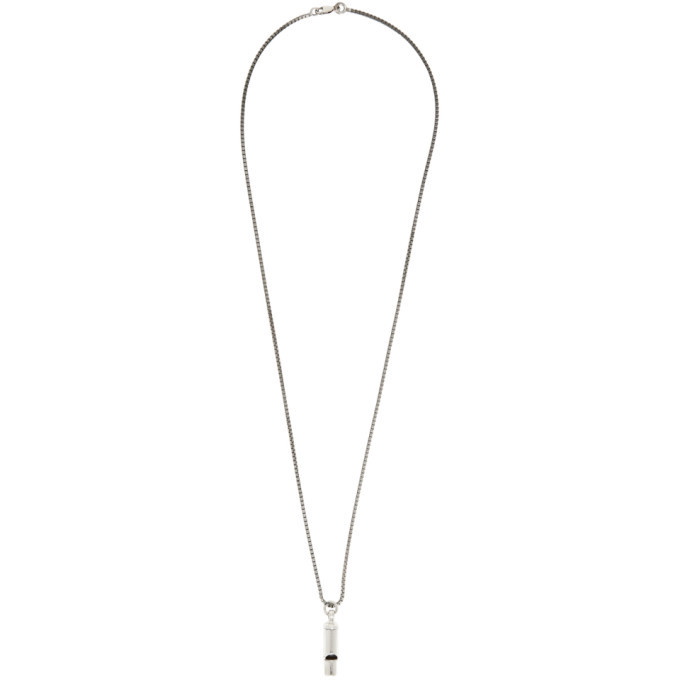 Photo: Bottega Veneta Silver Antique Whistle Pendant Necklace