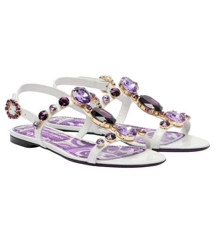 Photo: Dolce&Gabbana Embellished leather thong sandals