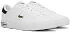 Lacoste White & Black Powercourt Leather Sneakers