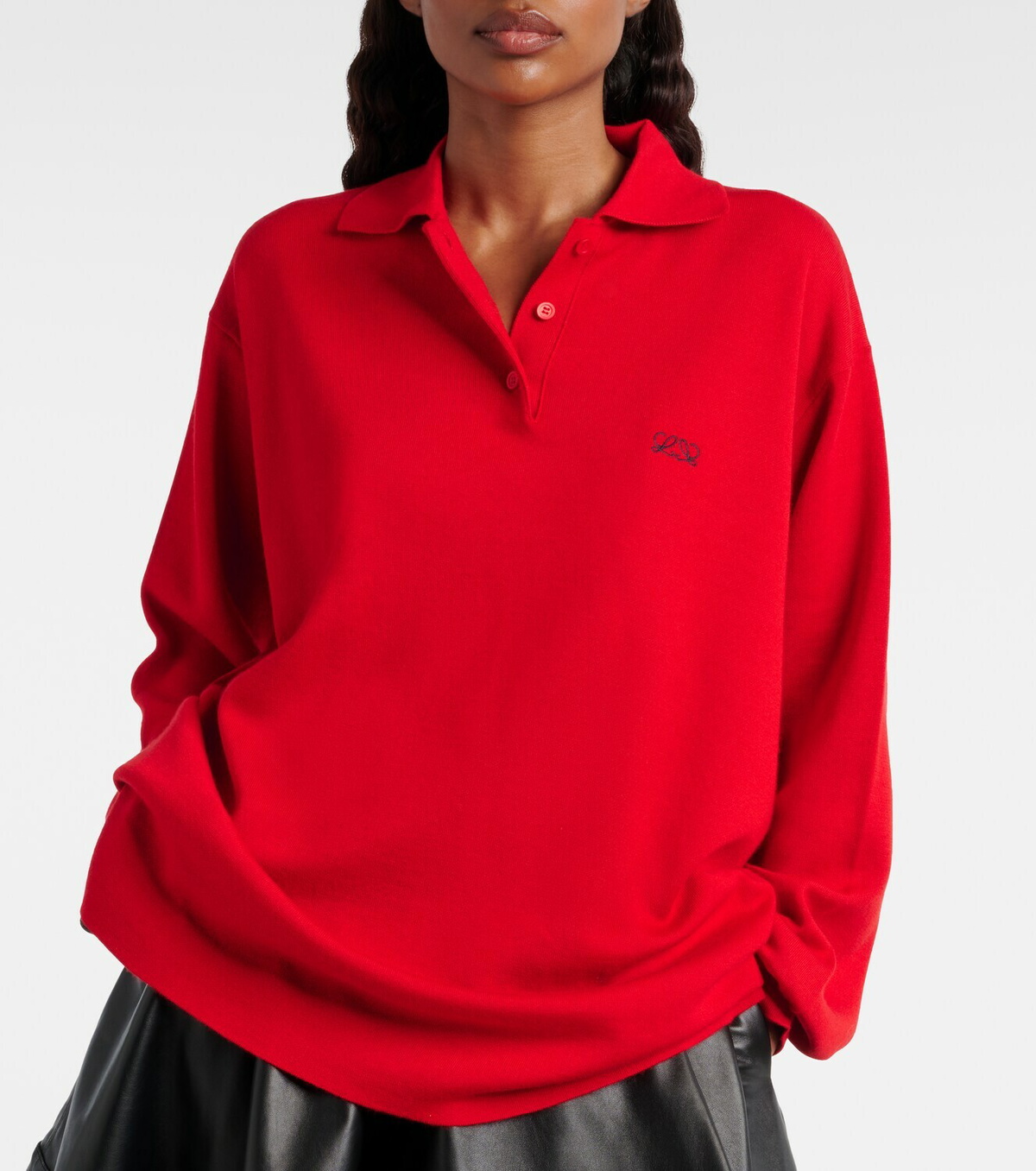 Loewe Double L cashmere-blend polo sweater
