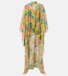 Taller Marmo Graham floral sequined asymmetric kaftan