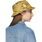 R13 Yellow Velvet Python Bucket Hat