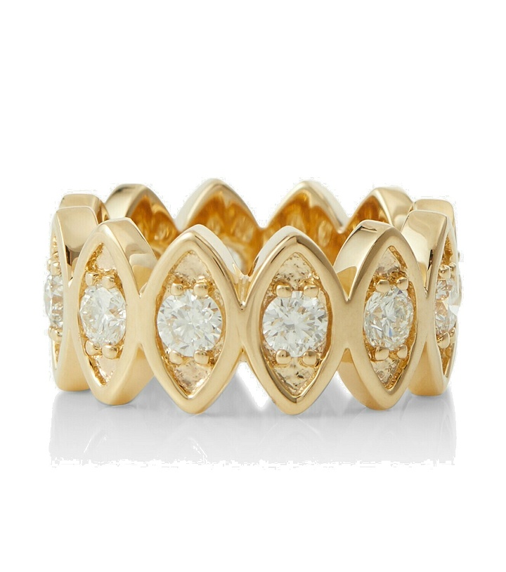 Photo: Sydney Evan Evil Eye 14kt yellow gold eternity ring with diamonds