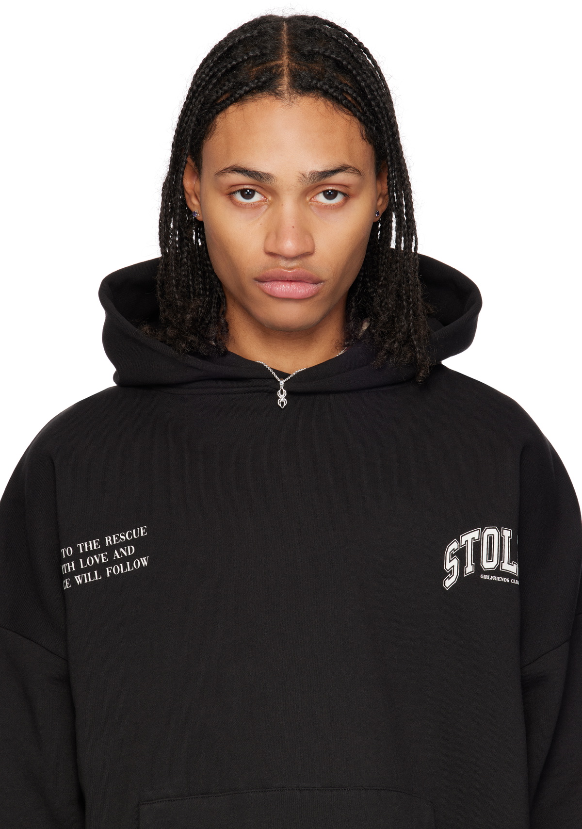Stolen Girlfriends Club Silver Punk Rose Stud Earrings