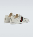 Gucci Stretch Web Stripe leather sneakers