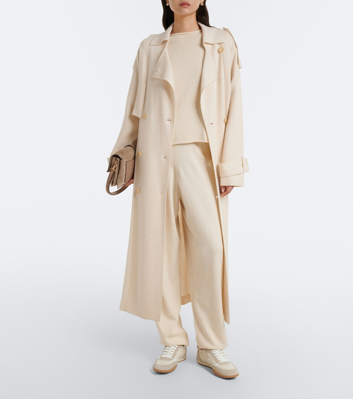 Tod's Suede-trimmed leather sneakers