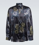 Acne Studios Floral satin shirt