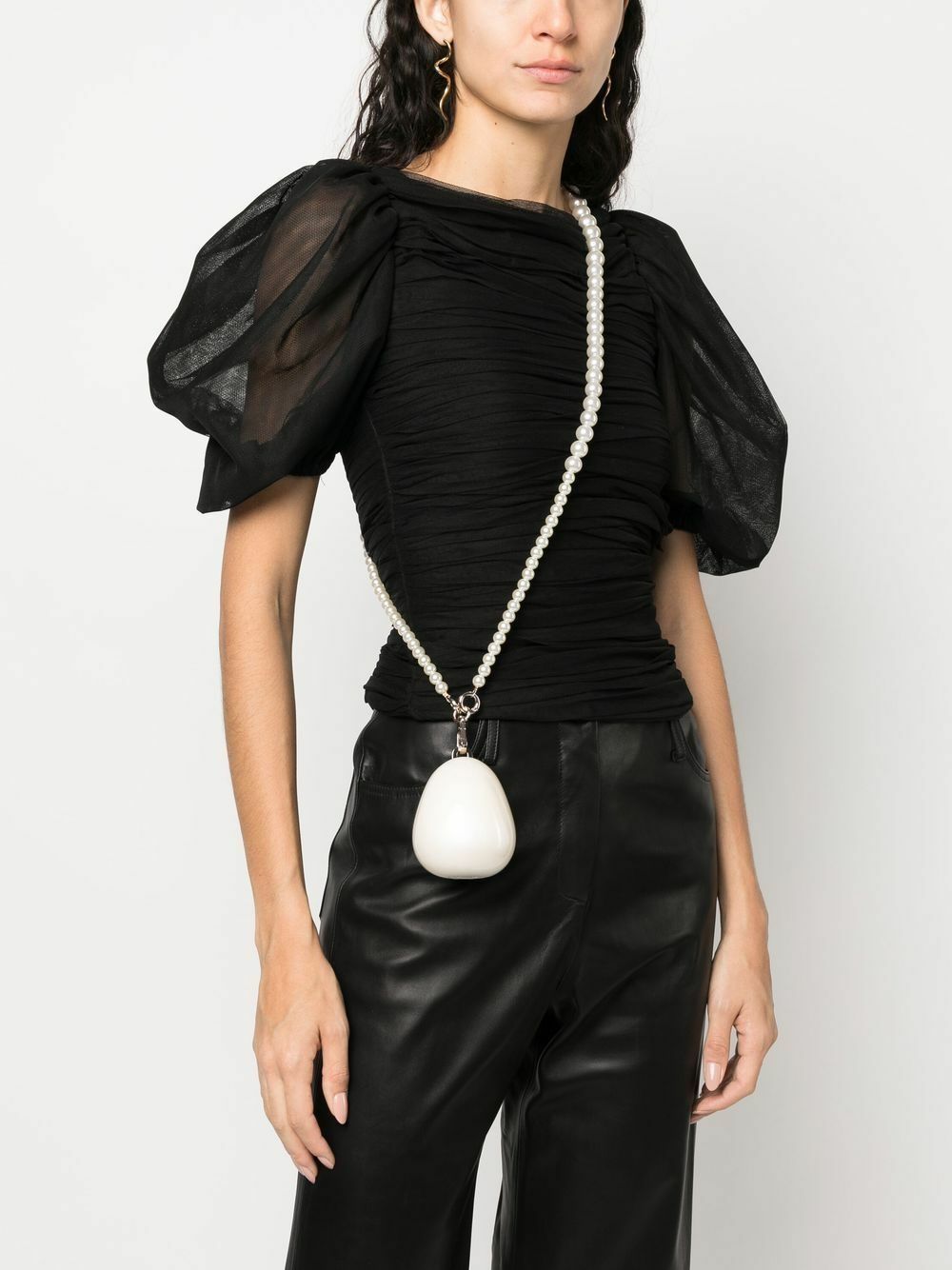 Simone Rocha Neutral Micro Egg Cross Body Bag Simone Rocha