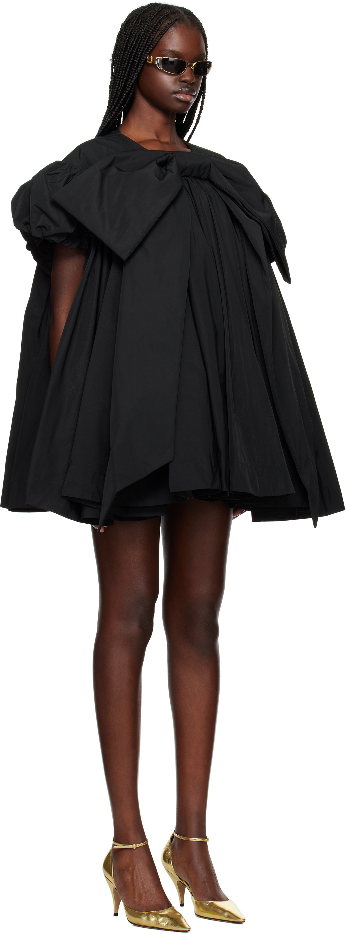 VAQUERA Black Bow Minidress