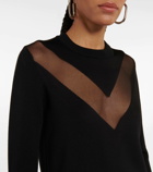 Alexander McQueen Sheer-paneled knit sweater