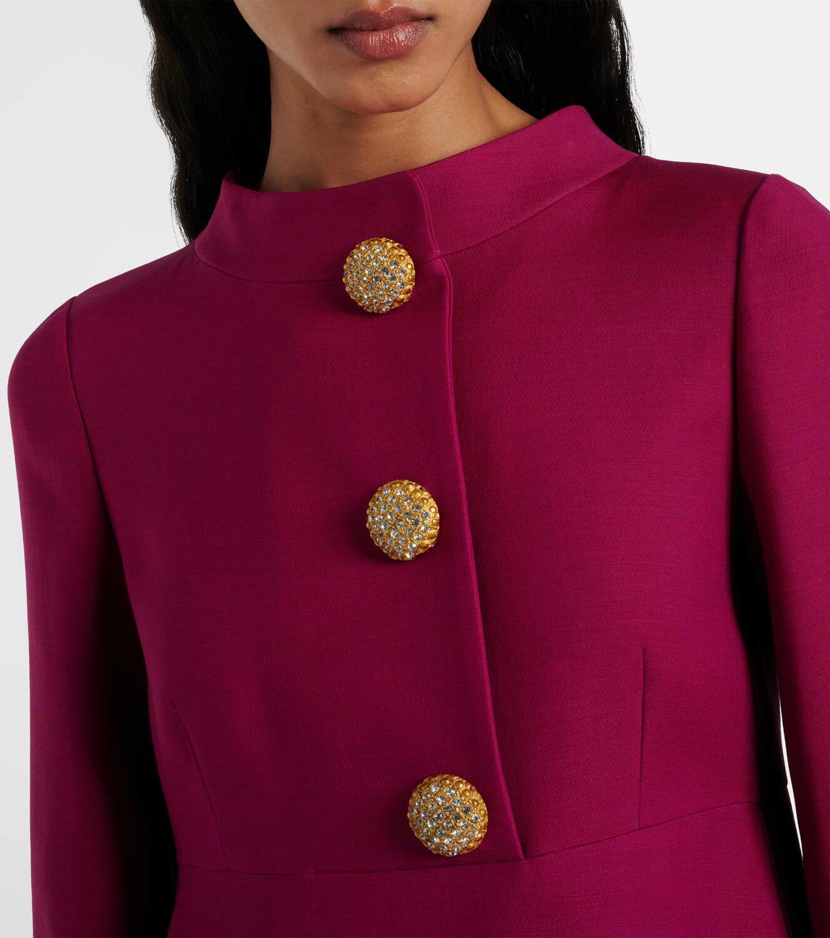 Valentino Embellished Crepe Couture midi dress Valentino