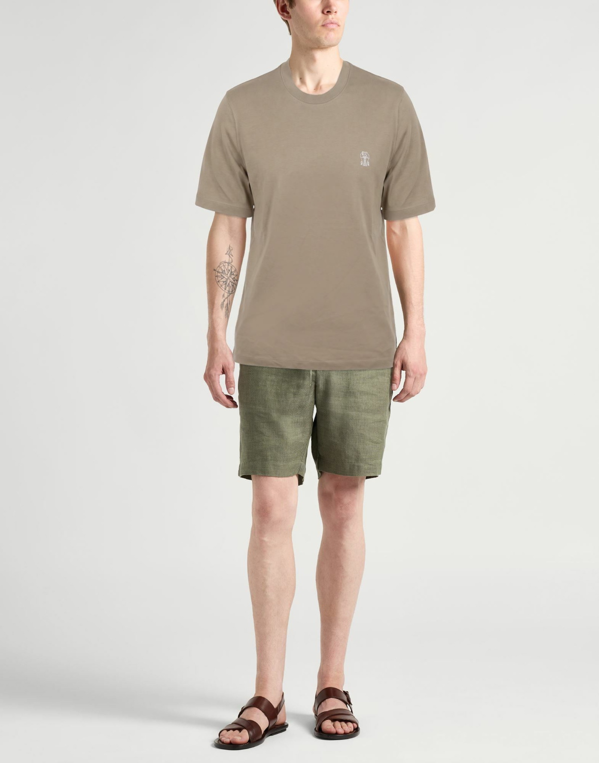 Brunello Cucinelli Mens T-shirt Khaki