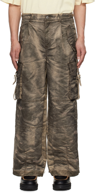 Photo: Feng Chen Wang Gray Sandwashed Cargo Pants