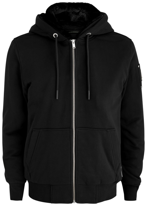 Photo: Moose Knuckles Bunny Hooded Cotton-blend Sweatshirt Black