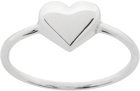 Numbering Silver Mini Heart Ring