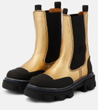 Ganni Metallic leather Chelsea boots