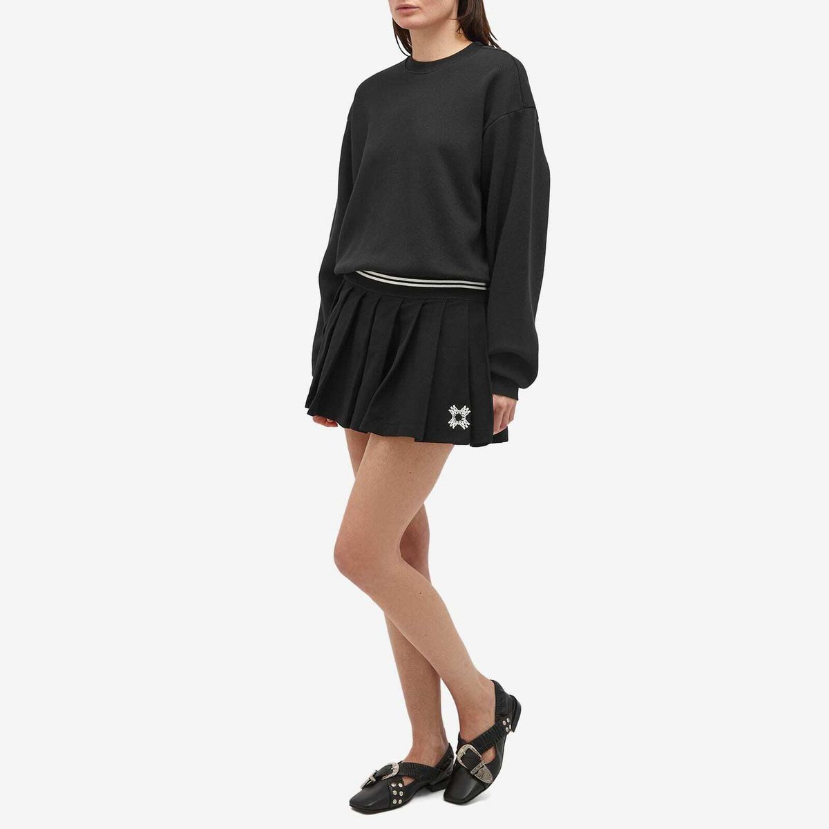 AMIRI Women's Pleated Mini Skirt in Black