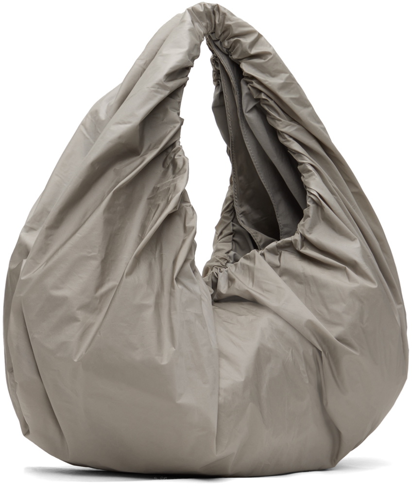 AMOMENTO Gray Shirring Tote