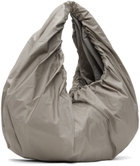 AMOMENTO Gray Shirring Tote