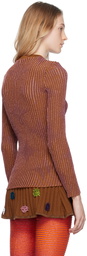 ANDREJ GRONAU SSENSE Exclusive Brown & Pink Sweater