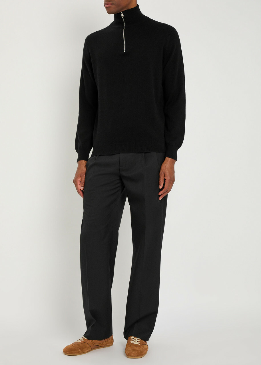 Begg & CO Heriot Half-zip Cashmere Jumper Black