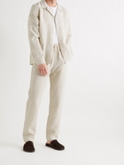 De Bonne Facture - Camp-Collar Washed Linen-Canvas Chore Jacket - Neutrals