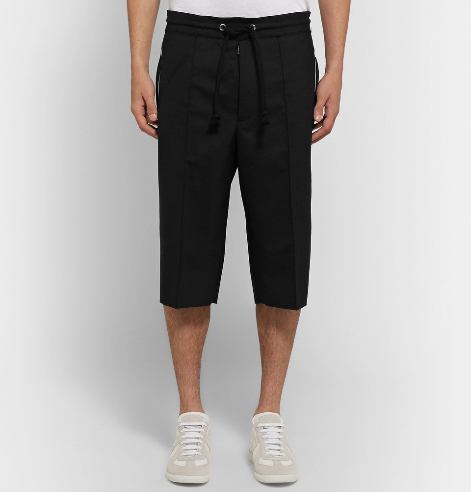 Maison Margiela - Wide-Leg Virgin Wool Drawstring Shorts - Men