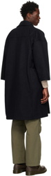 Naked & Famous Denim SSENSE Exclusive Black Shawl Collar Coat