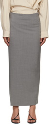 Loulou de Saison Gray Samos LDS Grain de Poudre Maxi Skirt