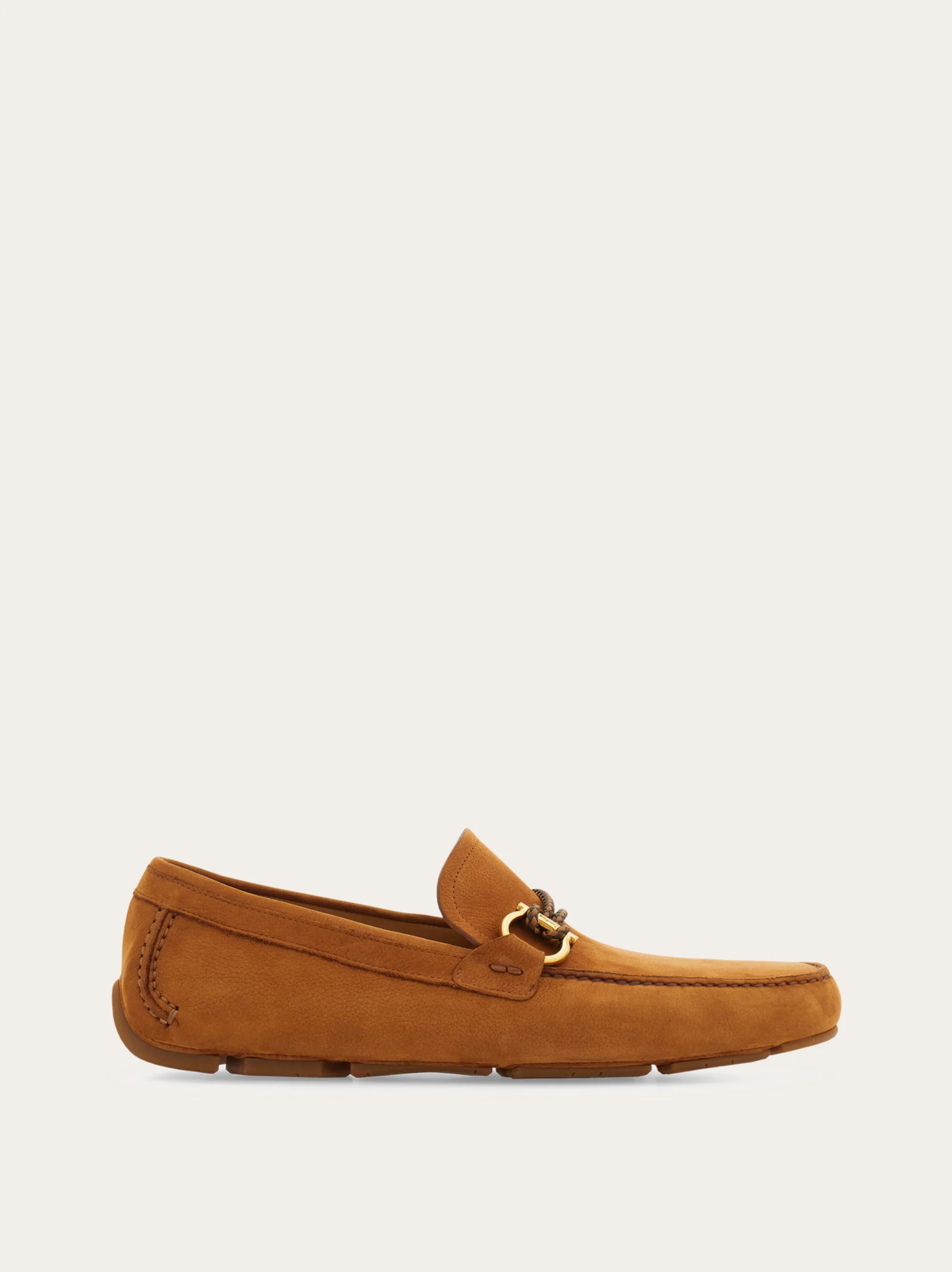 Ferragamo Mens Gancini ornament driver in Brown