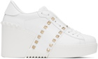 Valentino Garavani White Wedge Sneakers