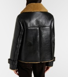 Veronica Beard Danika shearling-lined leather jacket