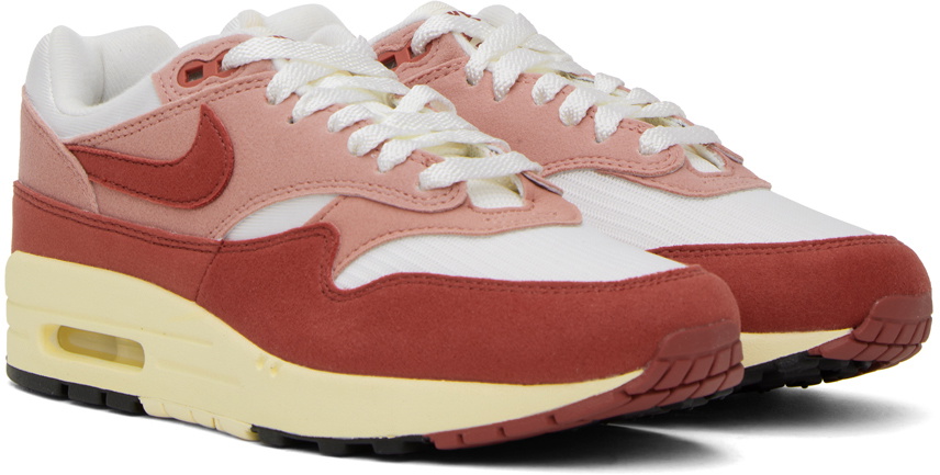 Nike Red & White Air Max 1 Sneakers Nike