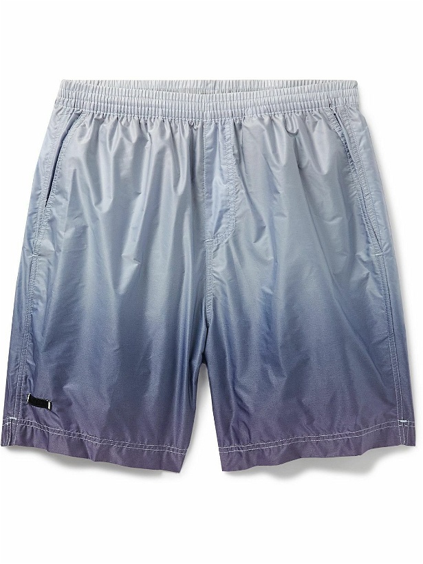 Photo: True Tribe - Neat Steve Mid-Length Iridescent Dip-Dyed ECONYL® Swim Shorts - Blue