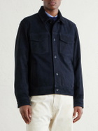 Rag & Bone - Suede Trucker Jacket - Blue