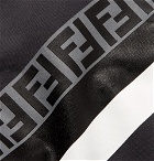 Fendi - Logo-Print Fleece-Back Cotton-Jersey Zip-Up Hoodie - Men - Gray