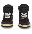 Rhude - Rhecess Suede and Leather High-Top Sneakers - Black