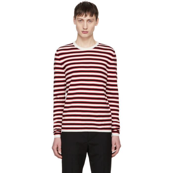 Photo: Saint Laurent Red and White Striped Sweater 