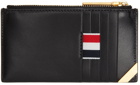 Thom Browne Black Stripe Corner Zippered Wallet