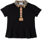 Burberry Baby Black Check Polo Dress