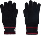 Alexander McQueen Black Selvedge Tape Gloves