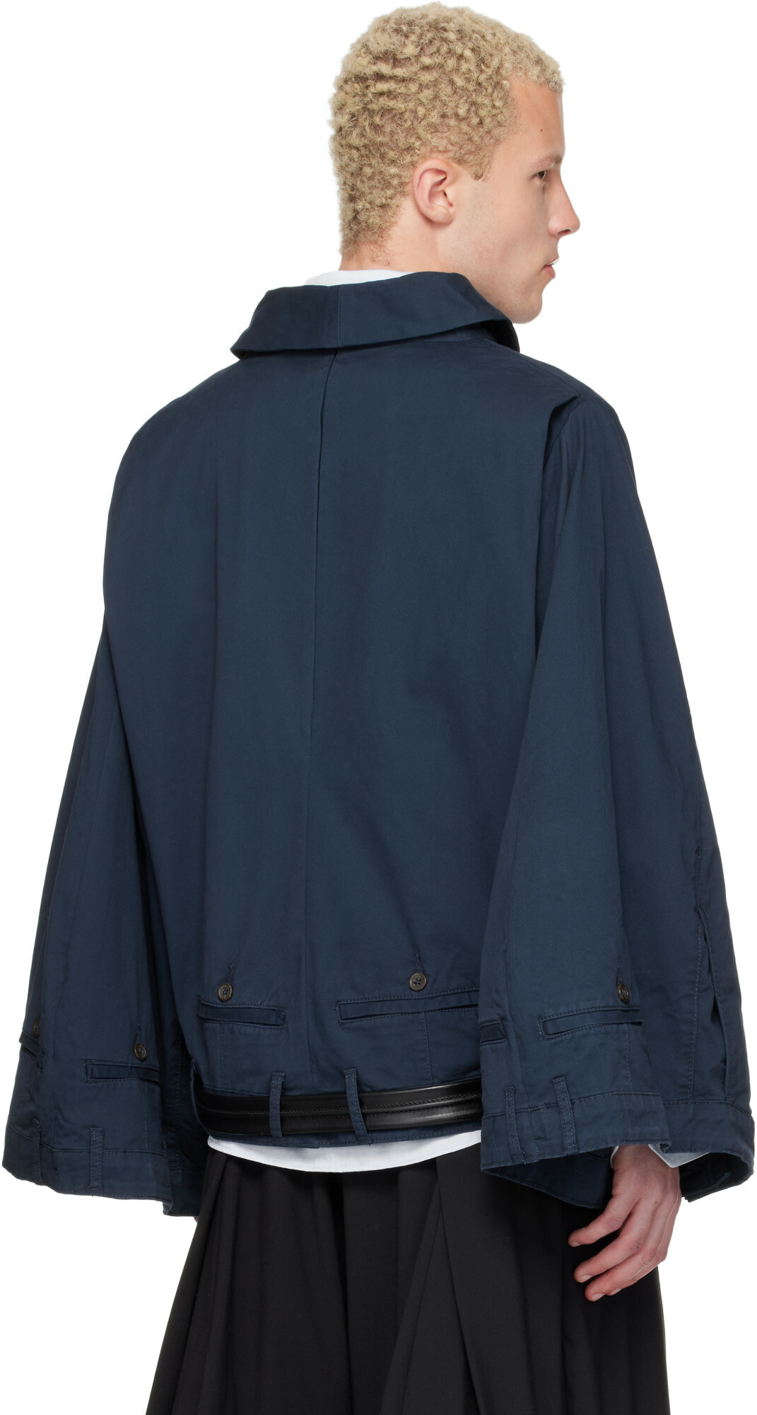 HODAKOVA Navy Double Breasted Upd Jacket