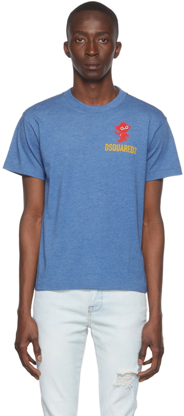 Photo: Dsquared2 Blue Cotton & Polyester T-Shirt